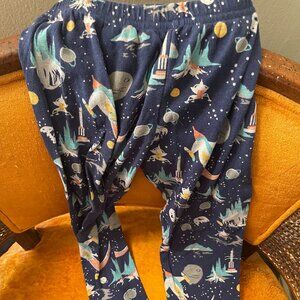 boys blue space-themed pajama bottoms